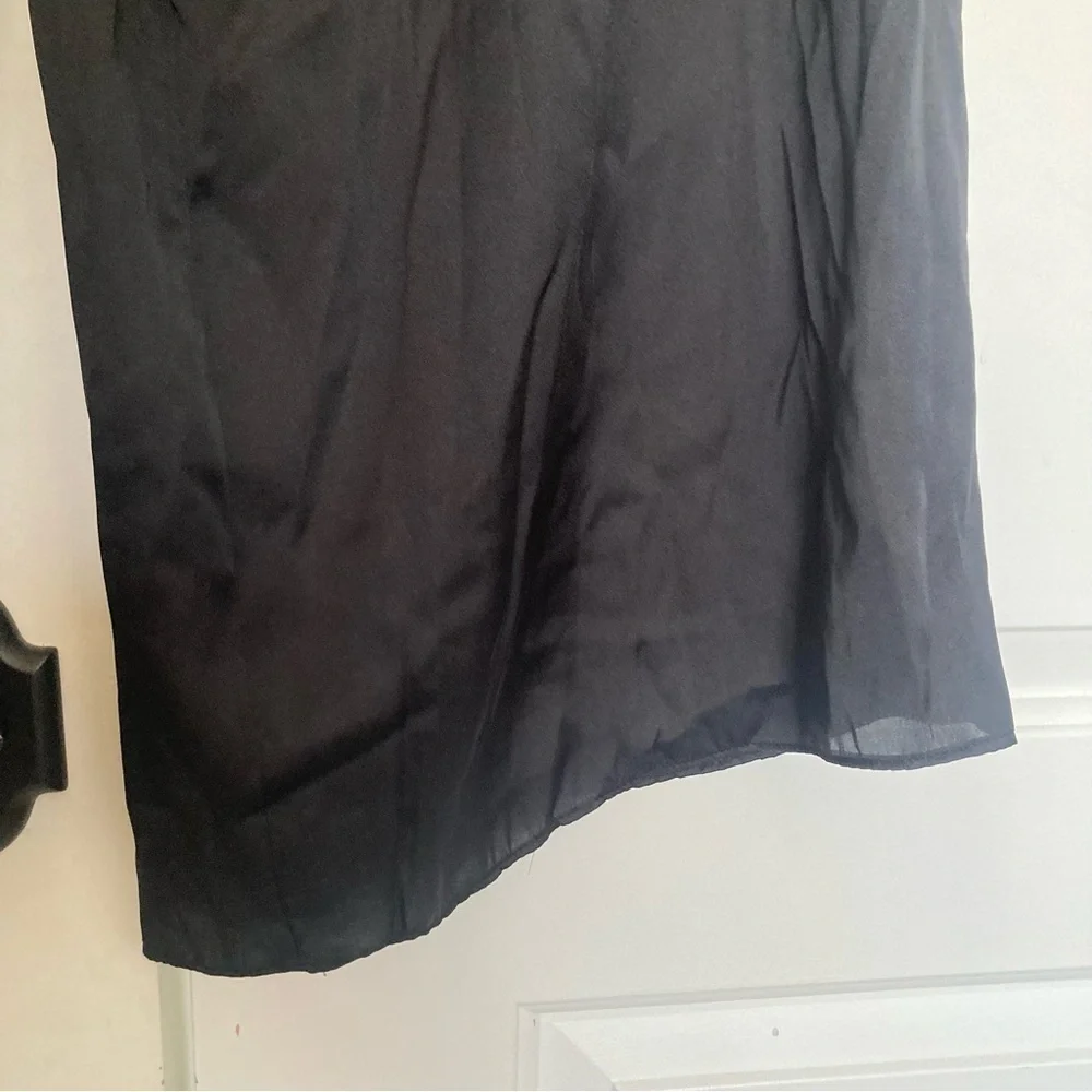 NWOT Intimately Free People Black Satin Lounge Pants Sz XS/S